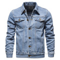 OEM Custom Men&#39;s Vintage Light Blue Denim Jacket